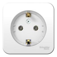 Розетка Schneider Electric Blanca с заземлением белый
