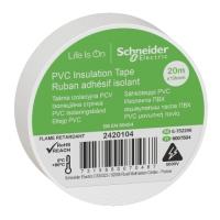 Изолента Schneider Electric ПВХ 20 метров 19 мм белый