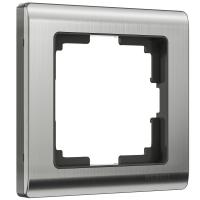 Рамка однопостовая Werkel Metallic никель