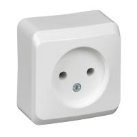 Розетка однопостовая Schneider Electric Этюд без заземления белый