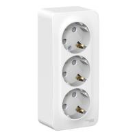 Розетка трехпостовая Schneider Electric Blanca с заземлением с защитными шторками белая