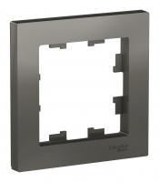 Рамка однопостовая Schneider Electric Atlas Design сталь