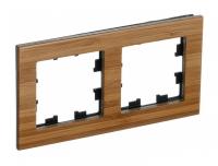 Рамка двухпостовая Schneider Electric Atlas Design Nature бамбук