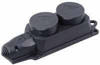 Колодка двухместная IEK настенная с защитной крышкой IP44