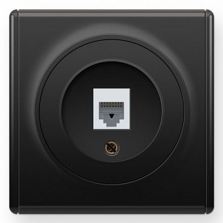 Розетка RJ45 OneKeyElectro Florence чёрный