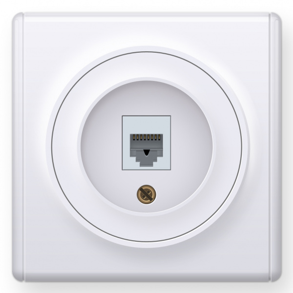 Розетка RJ45 OneKeyElectro Florence белый