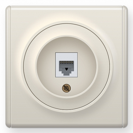 Розетка RJ45 OneKeyElectro Florence бежевый